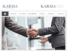 Tablet Screenshot of karma-investments.com